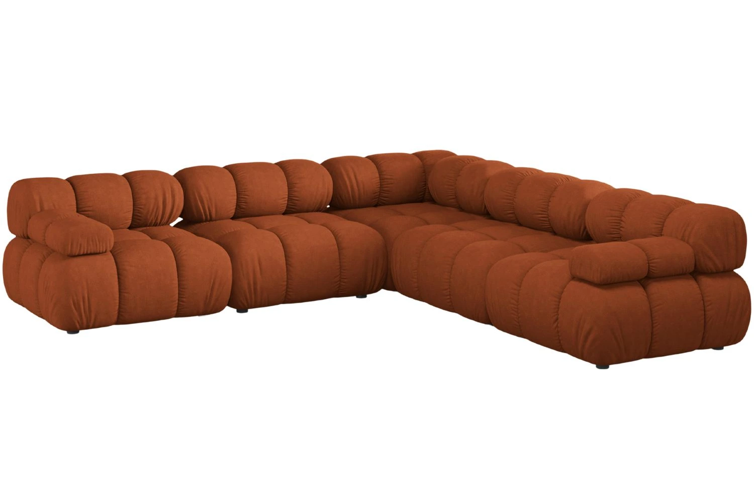 Micadoni Terakotově oranžová rohová pohovka Bellis II. 282 cm