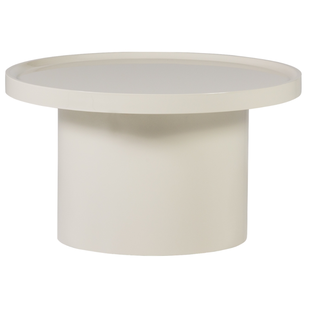 WOOOD Bílý lakovaný konferenční stolek Veluna ø 70 cm