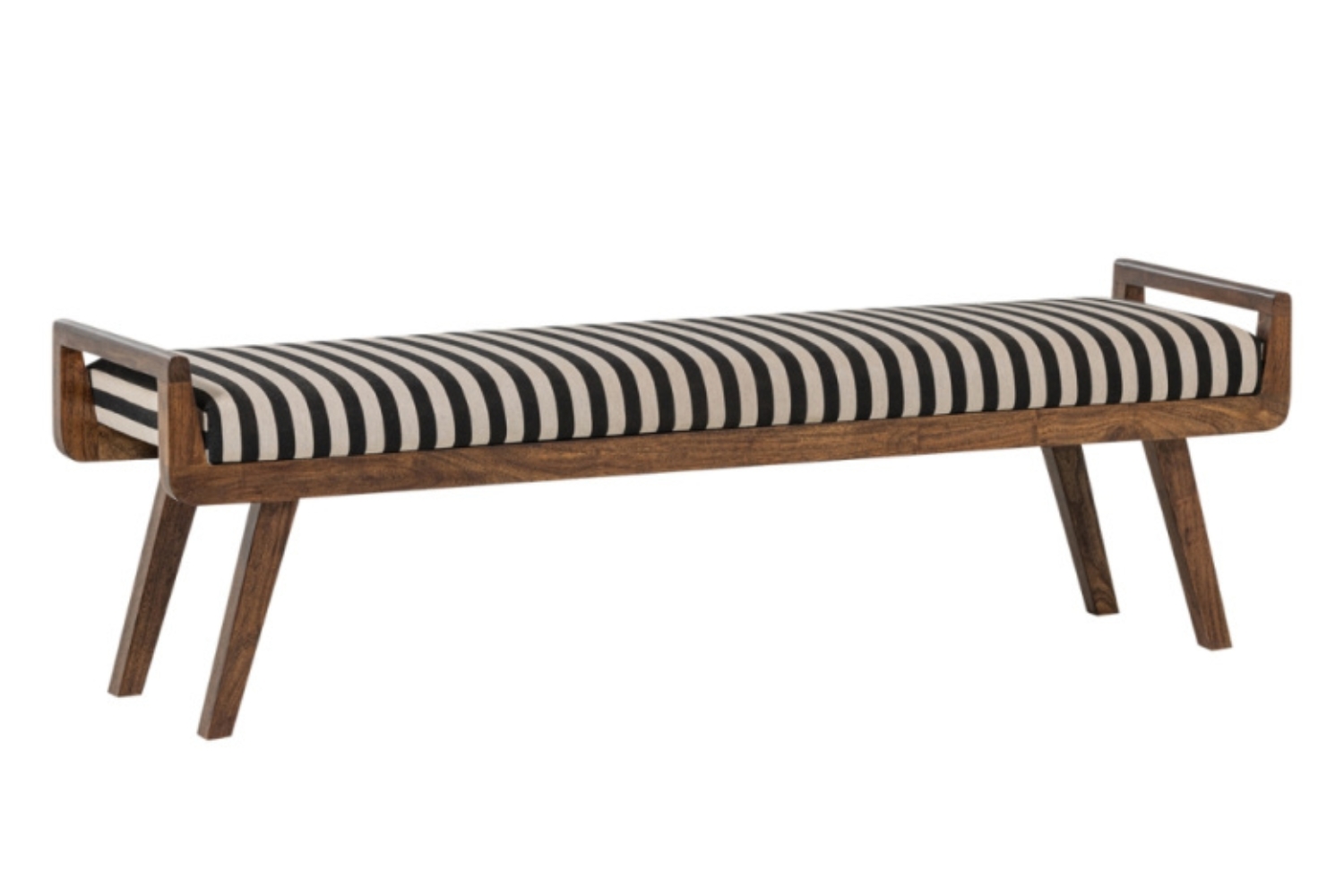 WOOOD Černobílá lavice Valo 157 cm