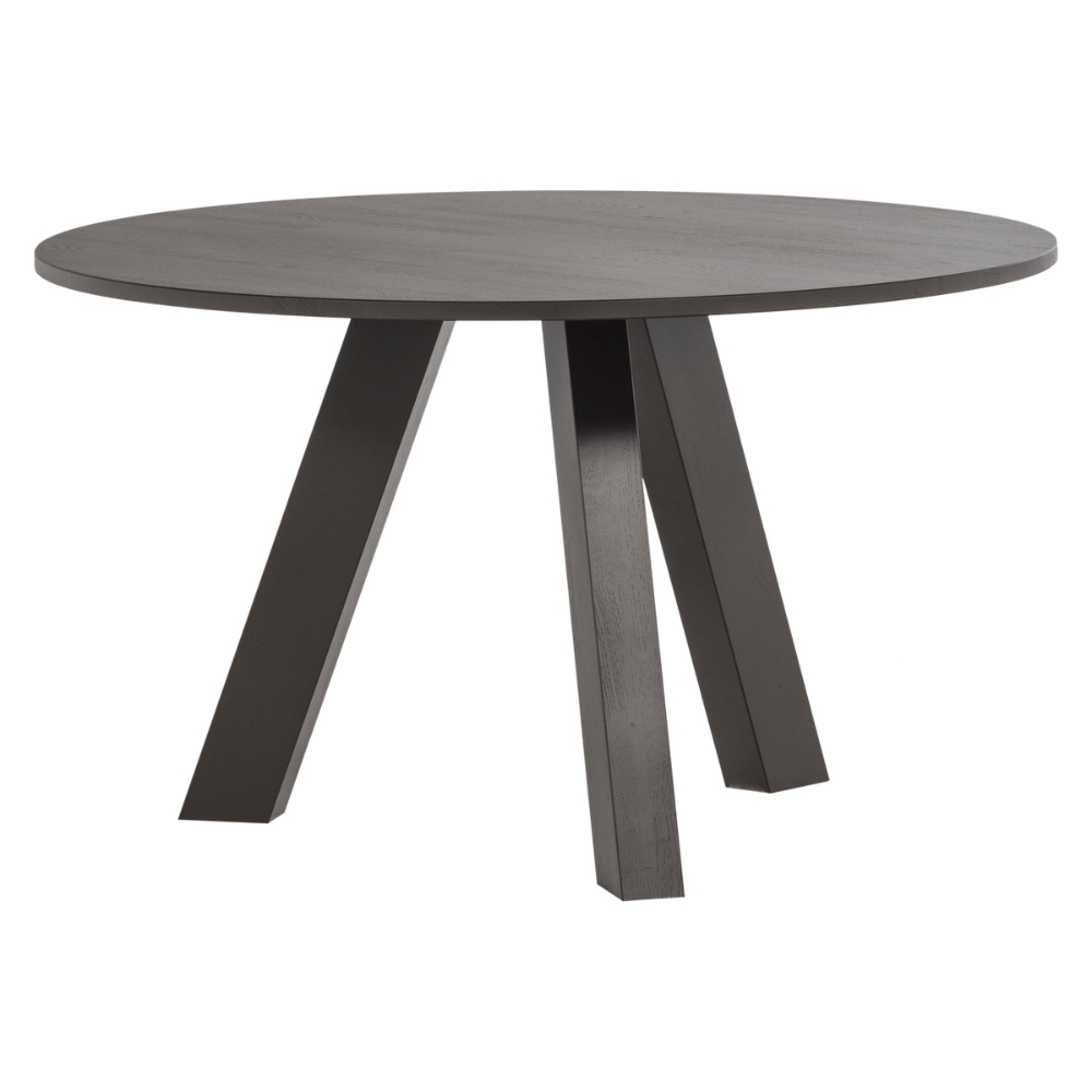 WOOOD Hnědý dubový kulatý jídelní stůl Rhonda ø 129 cm