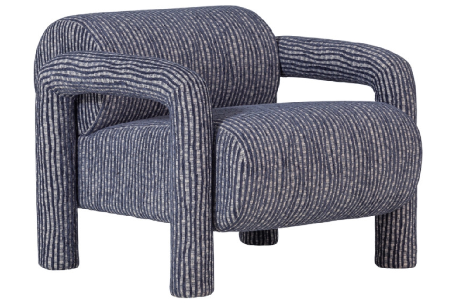 WOOOD Modrošedé křeslo Lenny