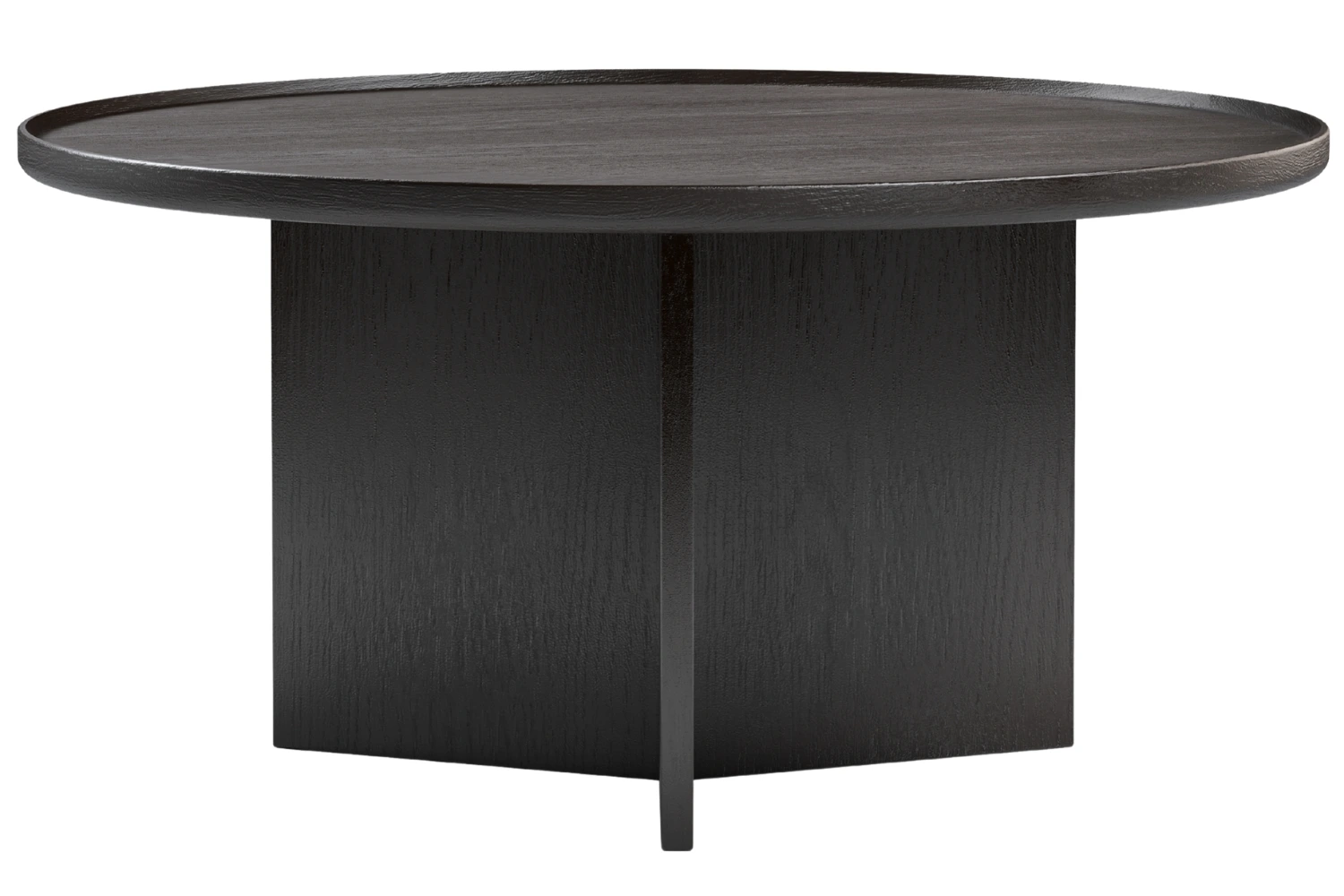 Woodman Černý dubový konferenční stolek Cala ⌀ 83 cm