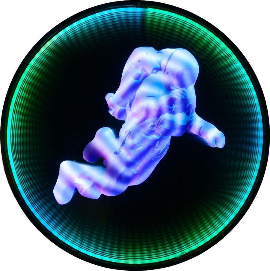 Černá nástěnná světelná dekorace do zásuvky ø 60 cm Duke – Reality