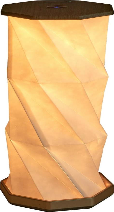 Hnědá světelná dekorace na USB ø 12 cm Twist Hexagon – Gingko