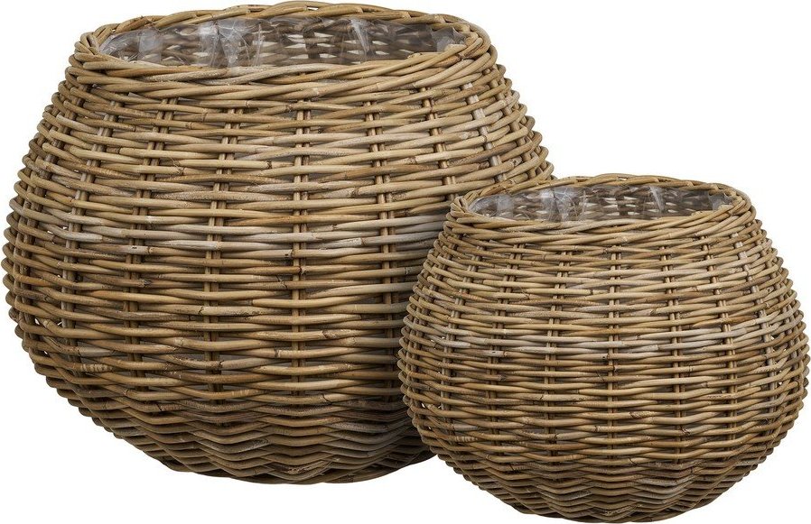 Ratanové obaly na květináče v sadě 2 ks ø 57 cm Melaka – House Nordic