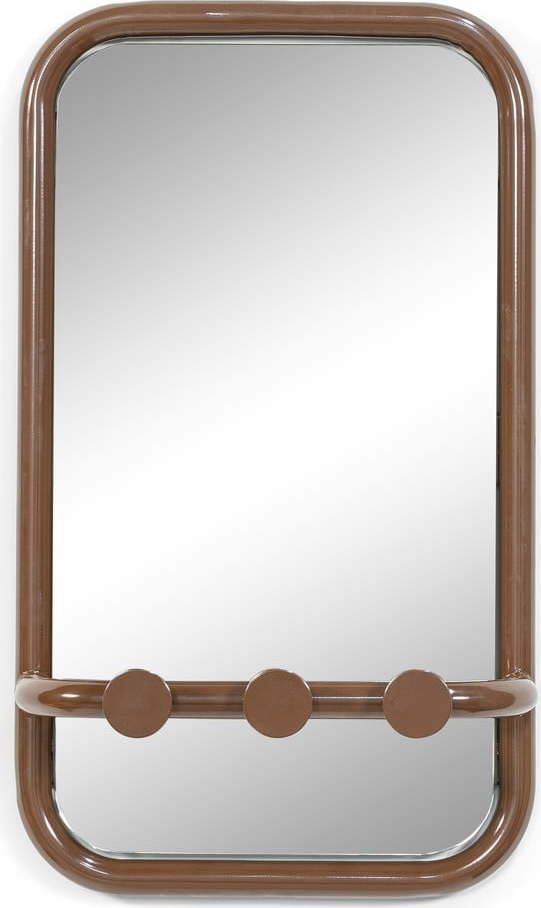 Nástěnné zrcadlo s věšákem 35x60 cm Retro – Spinder Design