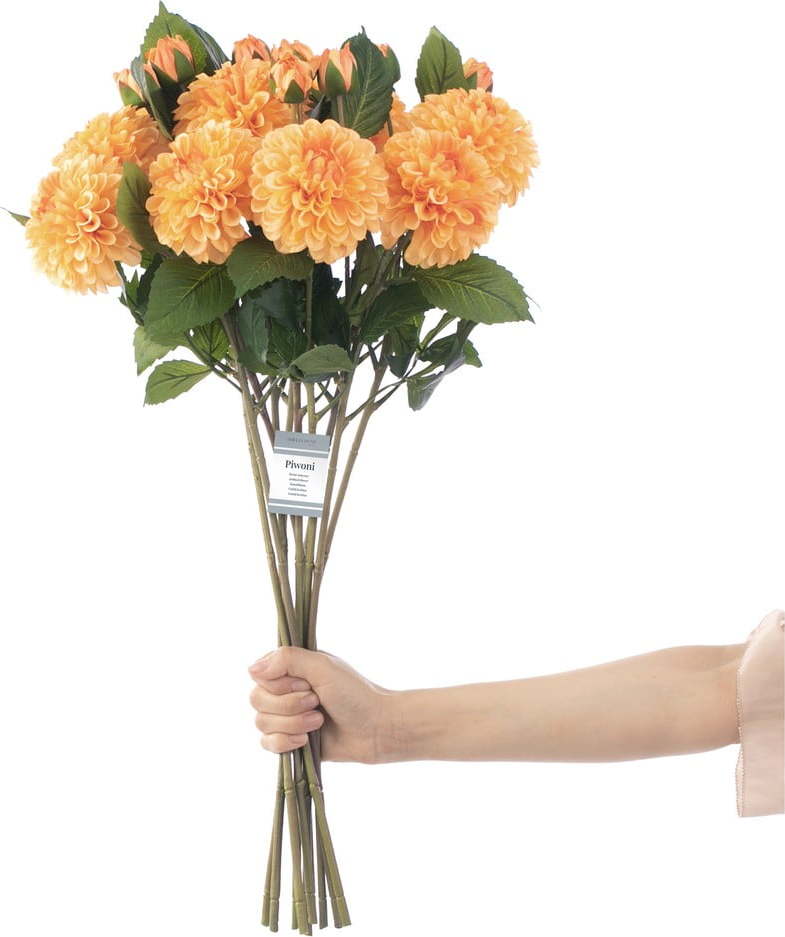 Umělé květiny v sadě 10 ks (výška 62 cm) Dahlia – Restilo