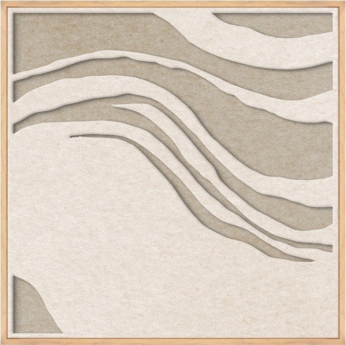 3D obraz s rámem/akustický 62x62 cm Sacred Silence 2 – Malerifabrikken