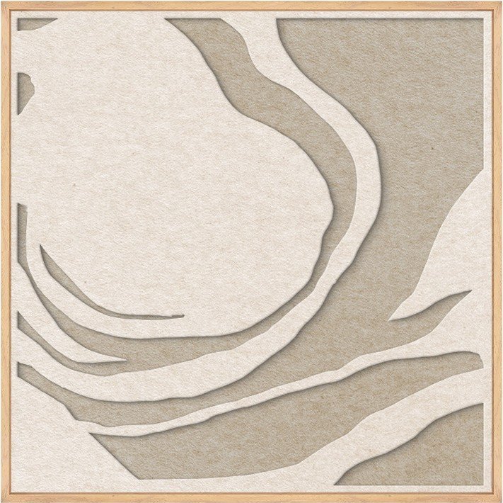 3D obraz s rámem/akustický 62x62 cm Silent Whisper 1 – Malerifabrikken