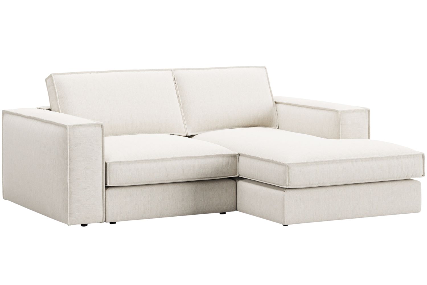 Bílá čalouněná rohová pohovka MICADONI Pola 226 cm