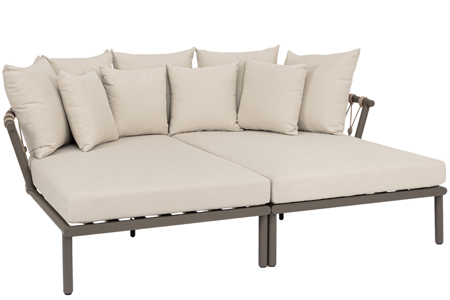 Bizzotto Béžovo-hnědý set dvou lehátek Lanai