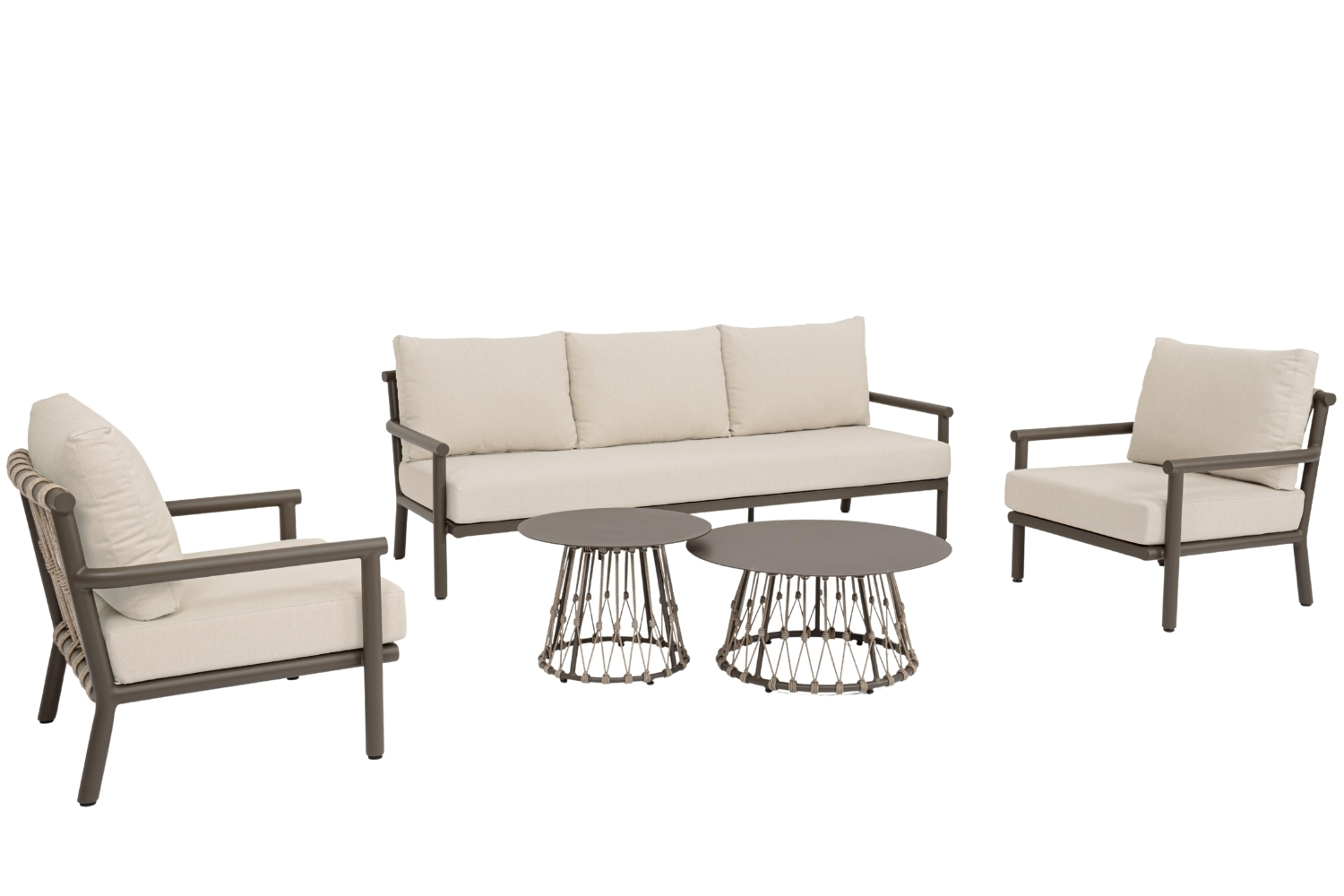 Bizzotto Béžovo-hnědý zahradní set pohovky