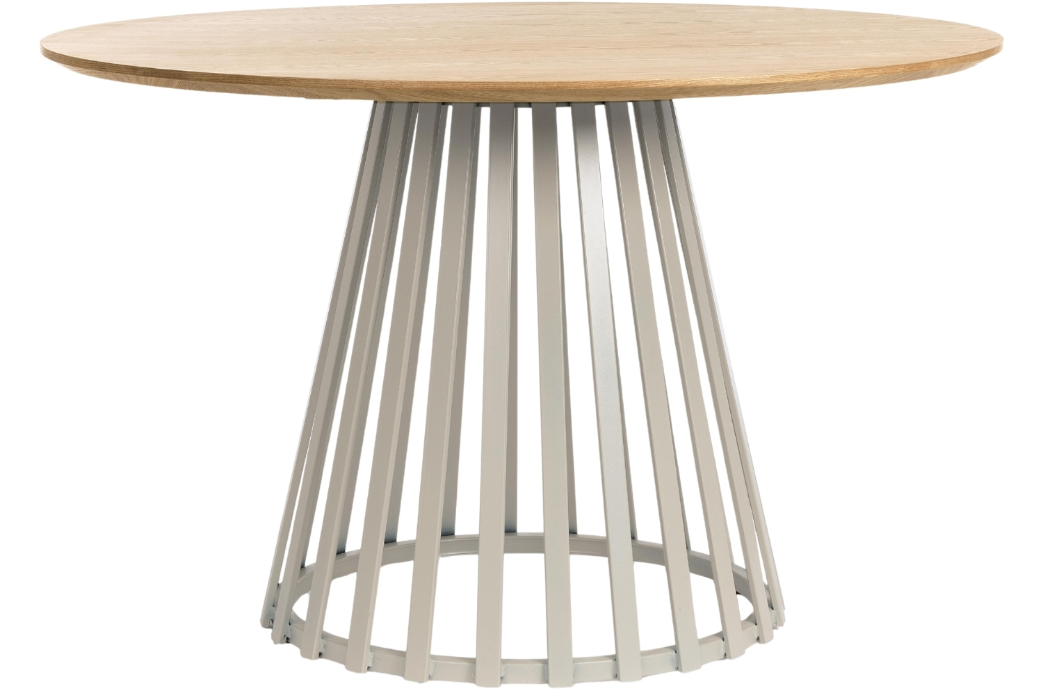 Bizzotto Dřevěný jídelní stůl s béžovou podnoží Cillian Ø120 cm