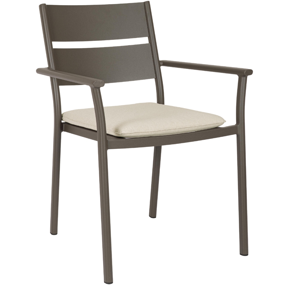 Bizzotto Hnědá kovová zahradní židle Molokai