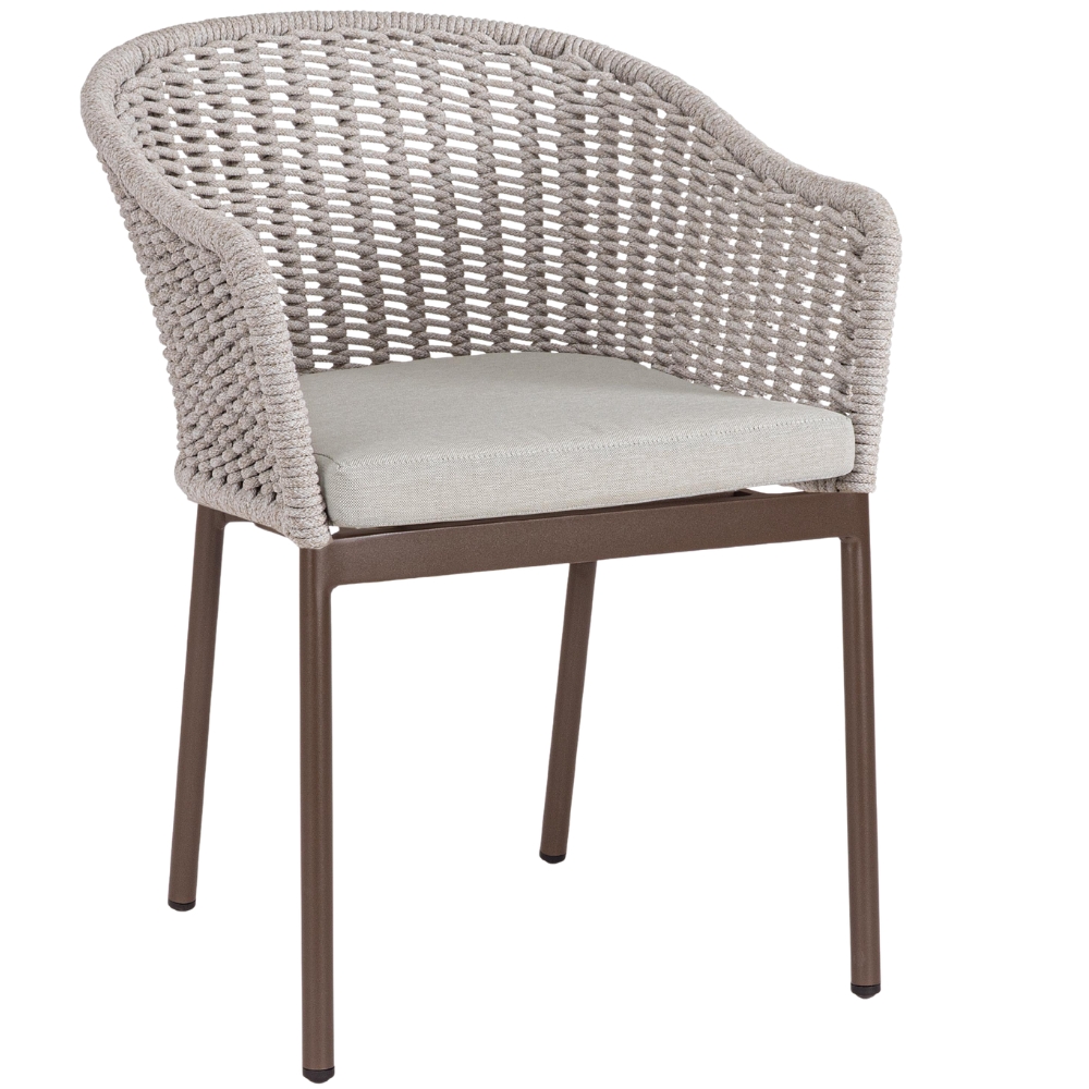 Bizzotto Hnědo-šedá béžová zahradní židle Salines