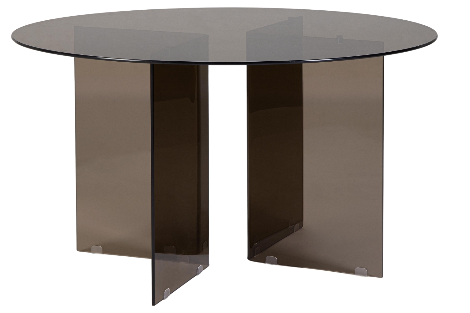 Bizzotto Hnědý skleněný jídelní stůl Iride Ø130 cm
