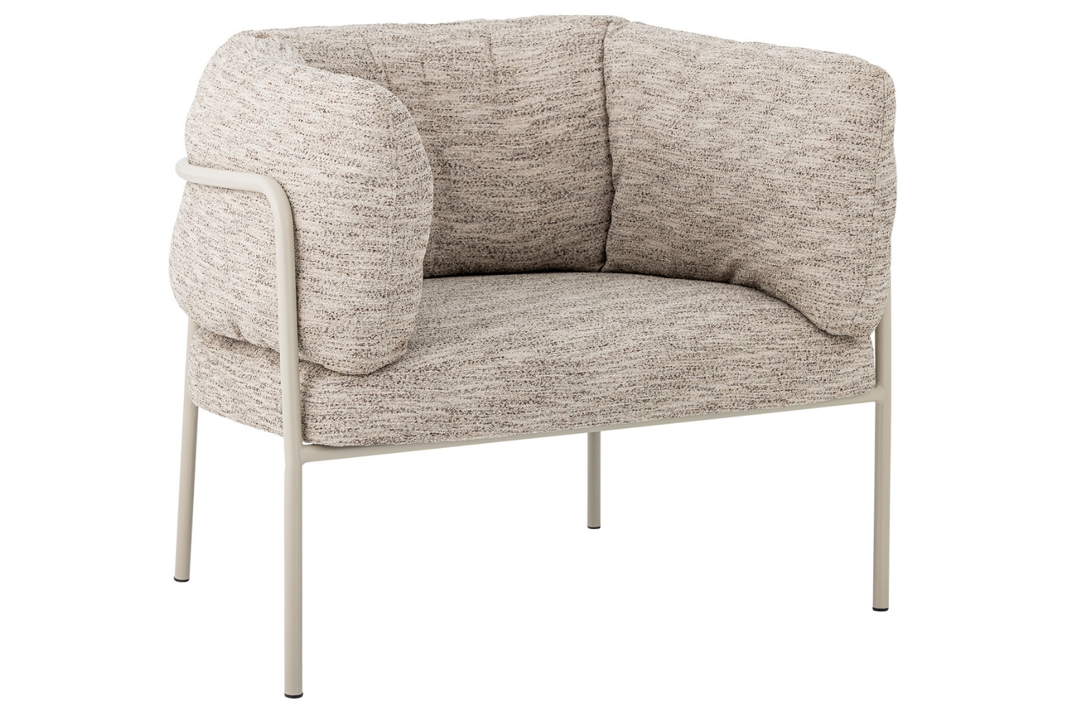 Bloomingville Béžovošedé čalouněné křeslo Karel