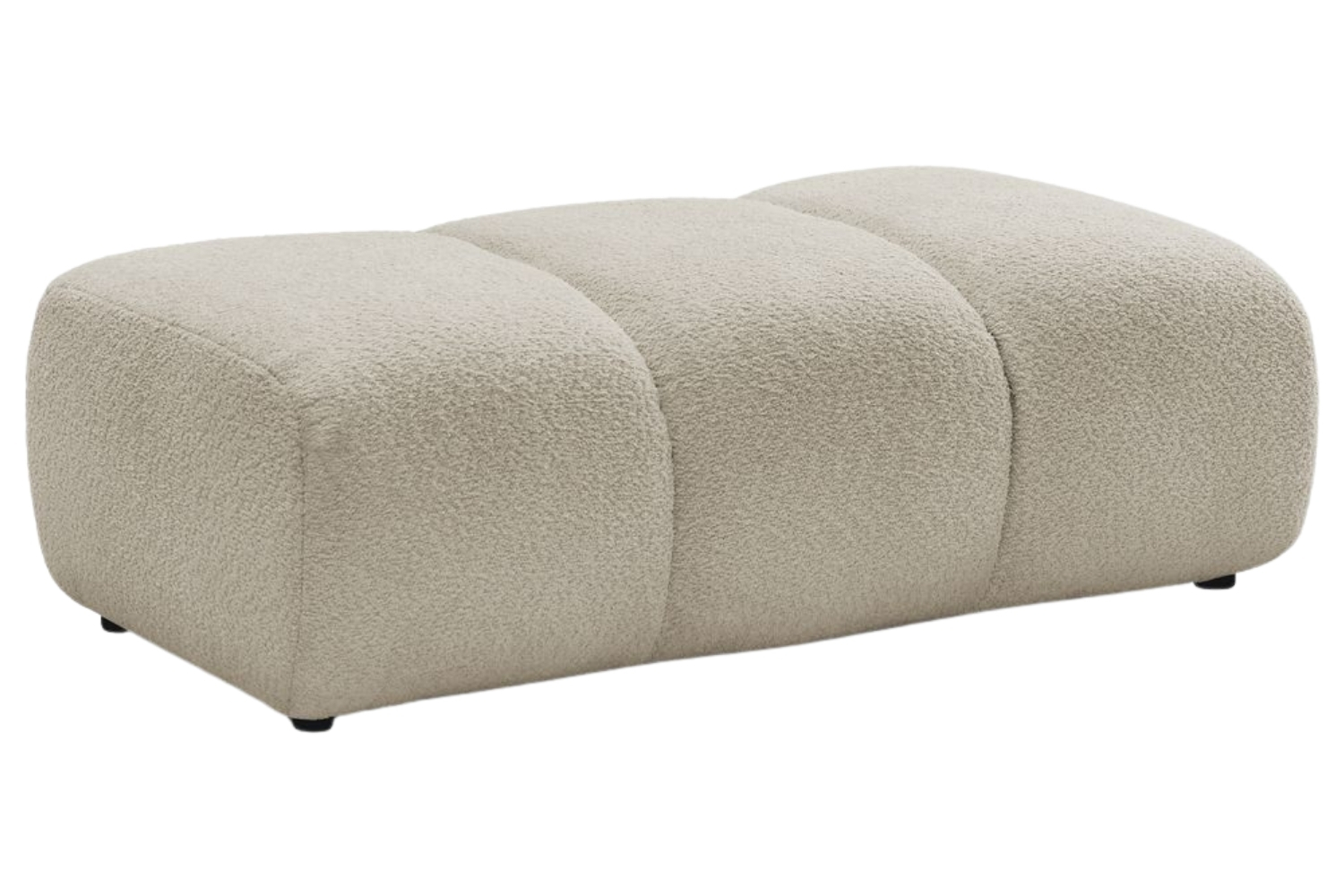 Bobochic Paris Béžová bouclé podnožka Pamira 124 x 60 cm