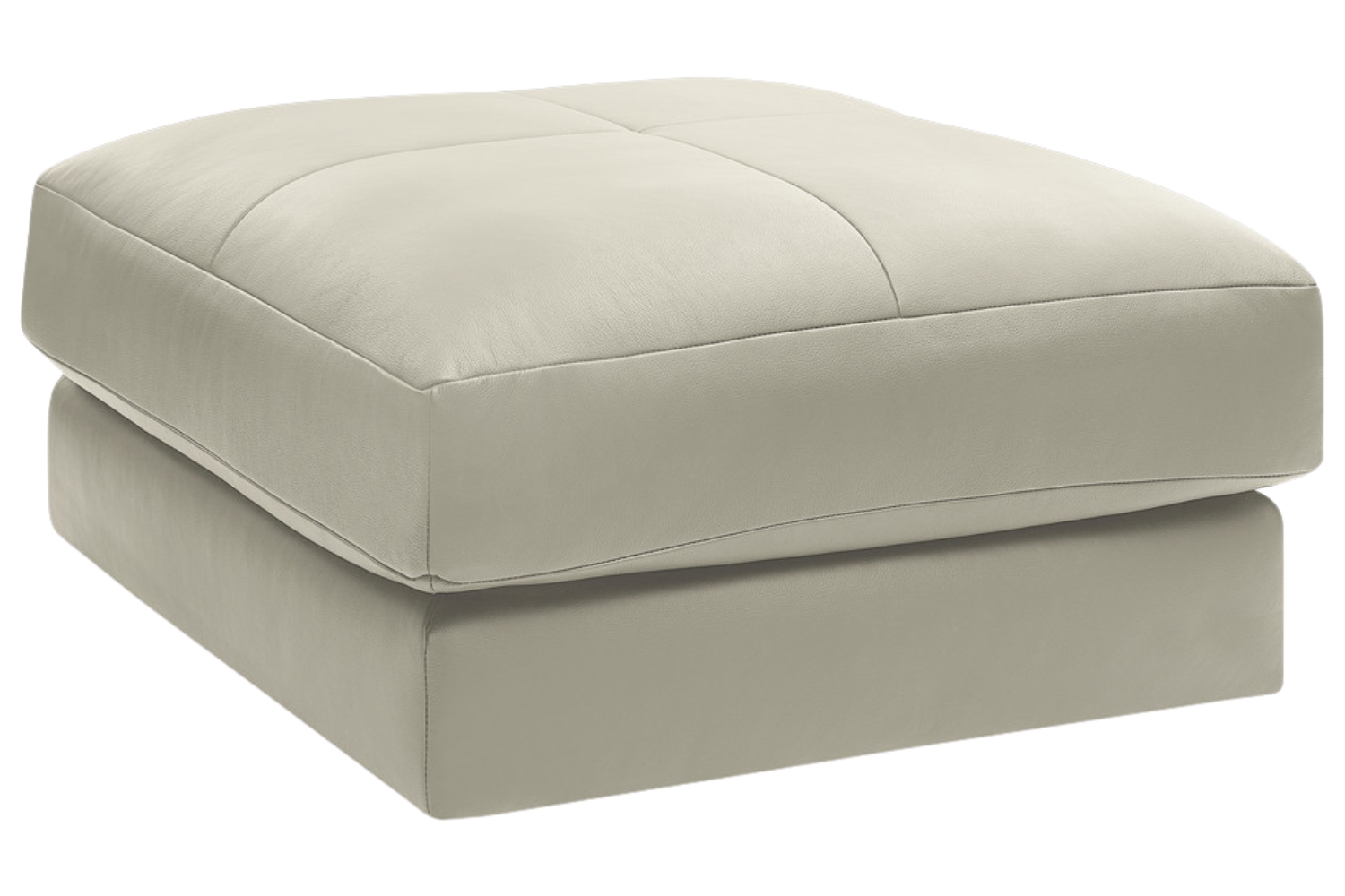 Bobochic Paris Béžová kožená podnožka Leonard 86 x 86 cm