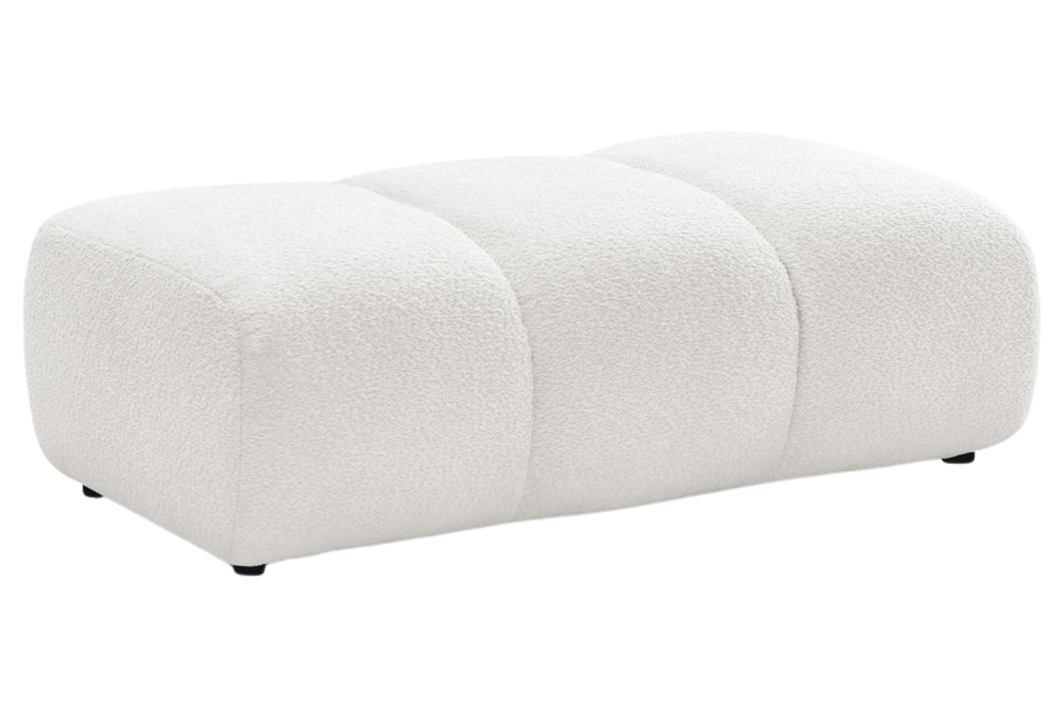 Bobochic Paris Bílá bouclé podnožka Pamira 124 x 60 cm