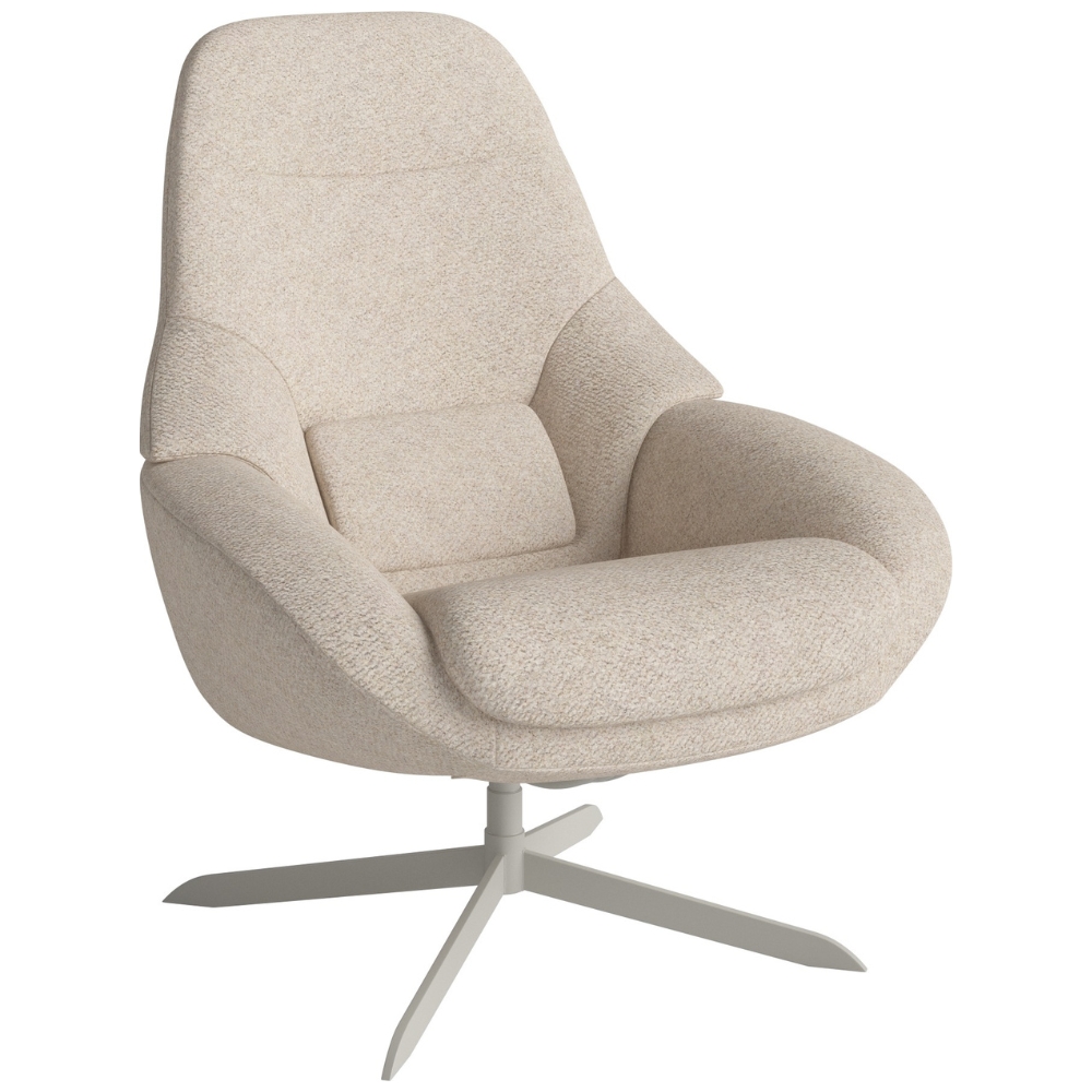 Bolia Béžové bouclé křeslo Saga se šedou podnoží