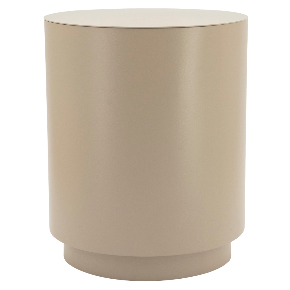 By-Boo Béžovošedý kovový odkládací stolek Mesita 37 cm