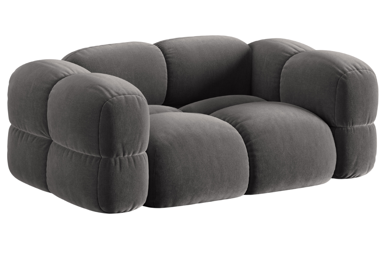 Cosmopolitan Design Šedá sametová dvoumístná pohovka Loretto 180 cm