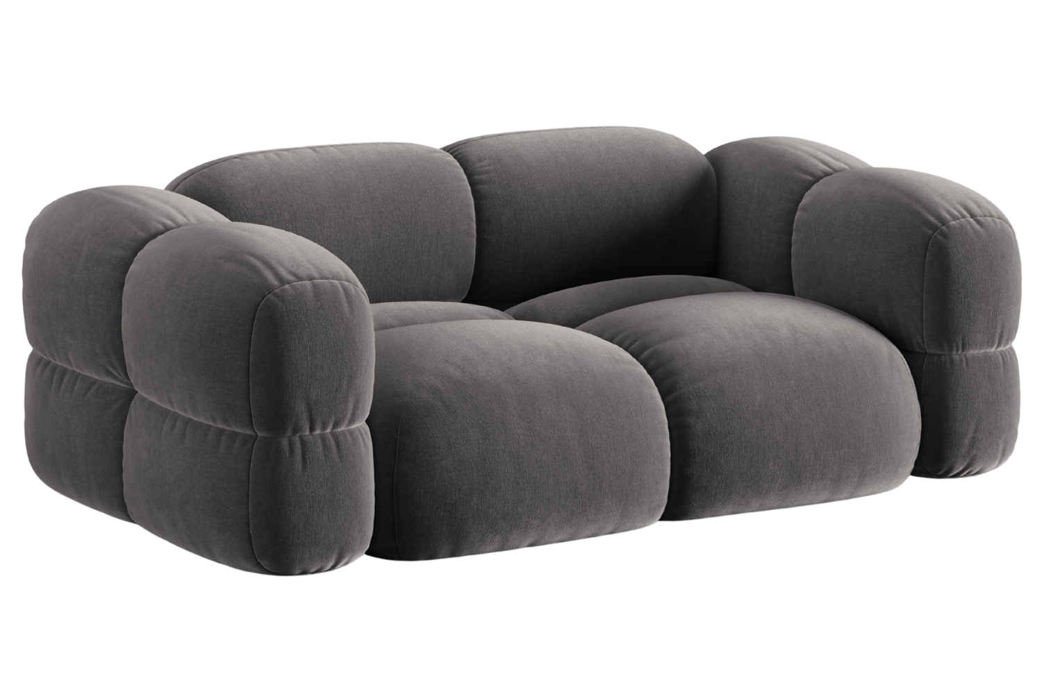 Cosmopolitan Design Šedá sametová trojmístná pohovka Loretto 210 cm