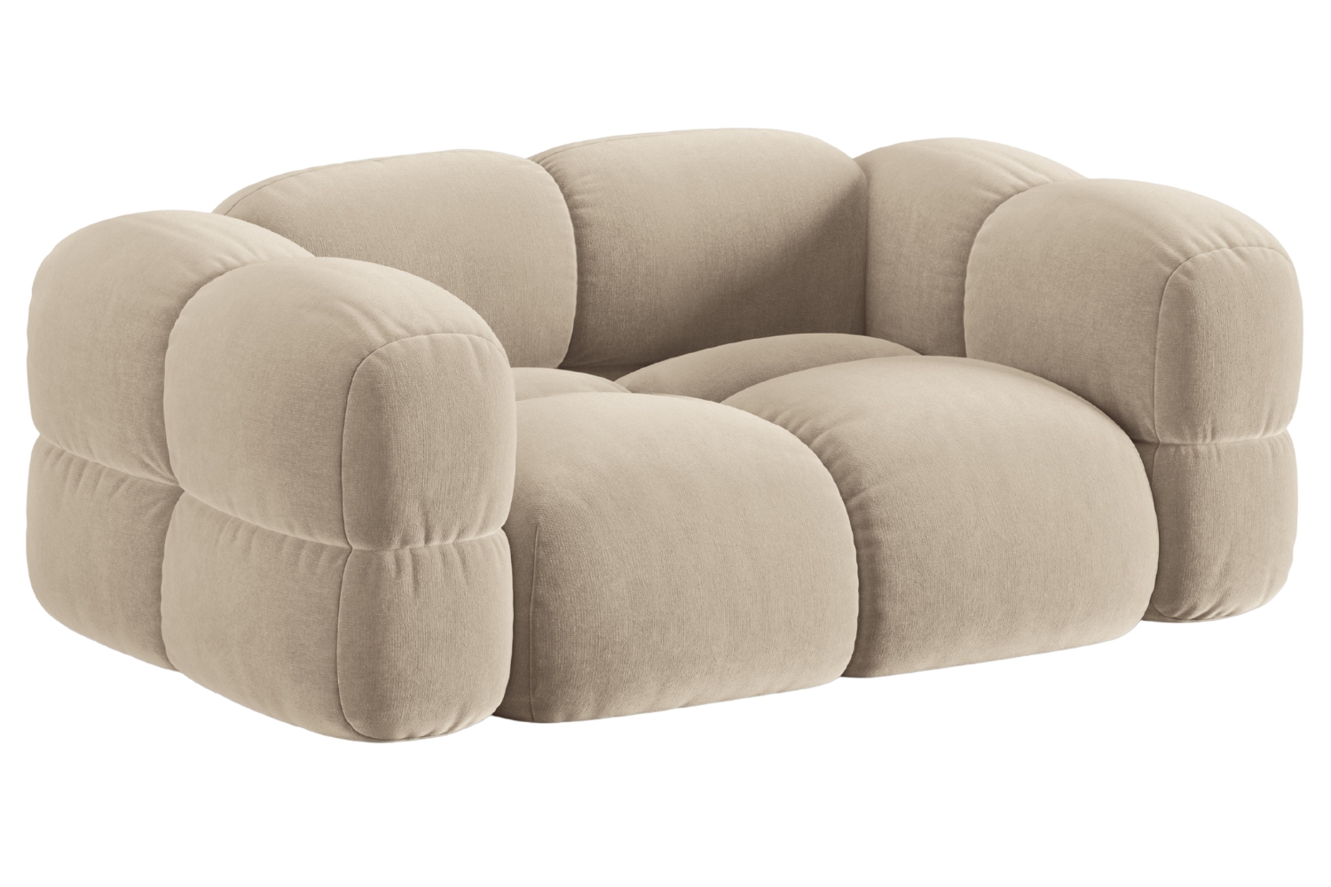 Cosmopolitan Design Světle béžová sametová dvoumístná pohovka Loretto 180 cm