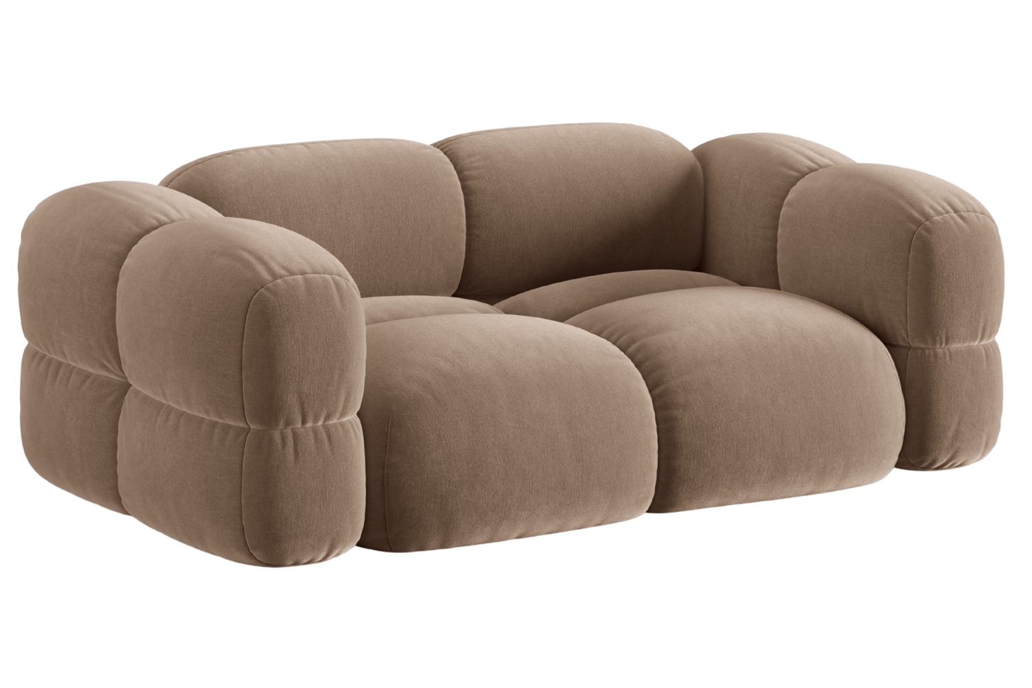 Cosmopolitan Design Tmavě béžová sametová trojmístná pohovka Loretto 210 cm