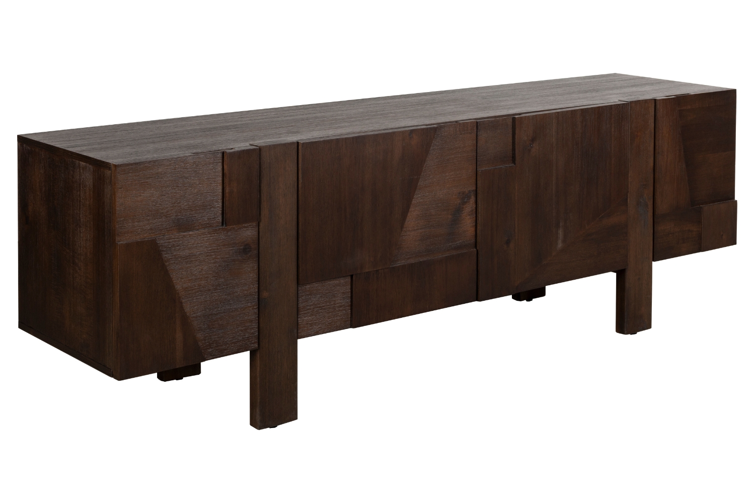 Dutchbone Hnědá dřevěná komoda BRUNEAU 188 x 45 cm