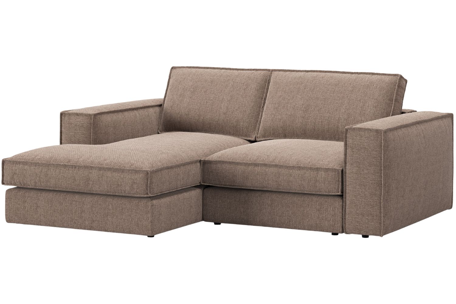 Hnědá čalouněná rohová pohovka MICADONI Pola 226 cm