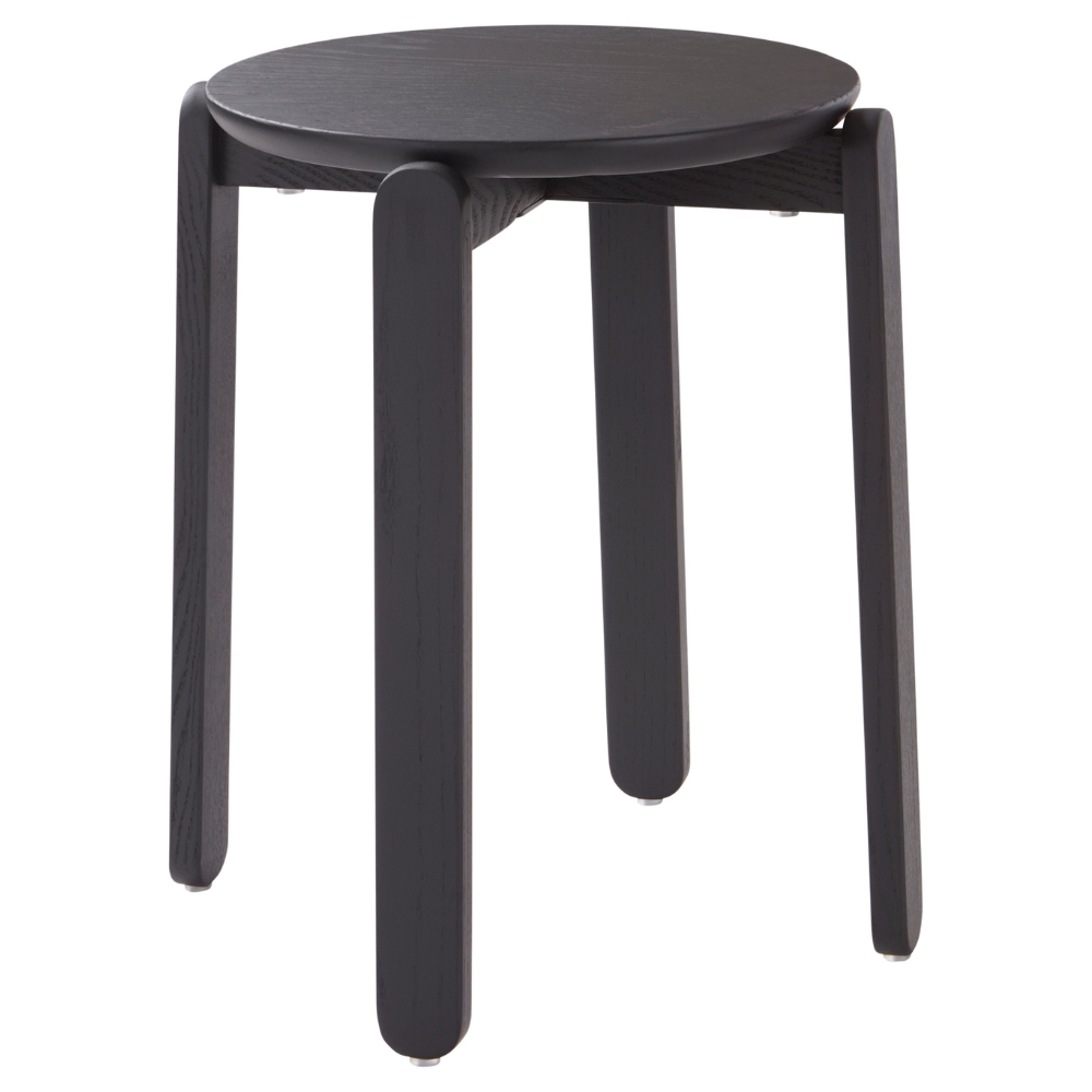 Jotex Černá dřevěná stolička MALDEN 45 cm