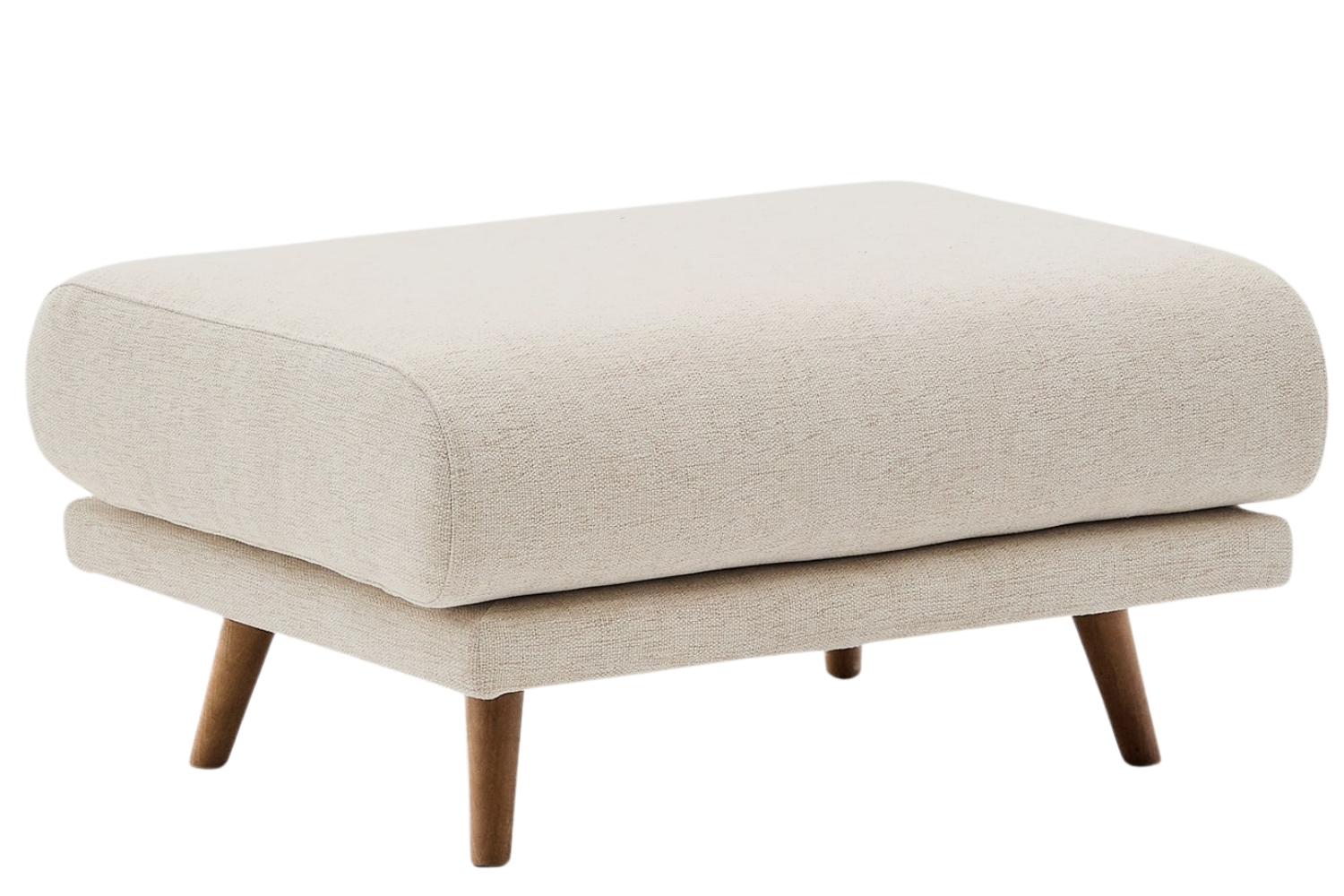 Kave Home Béžová podnožka Karin 90 x 70 cm s hnědou podnoží