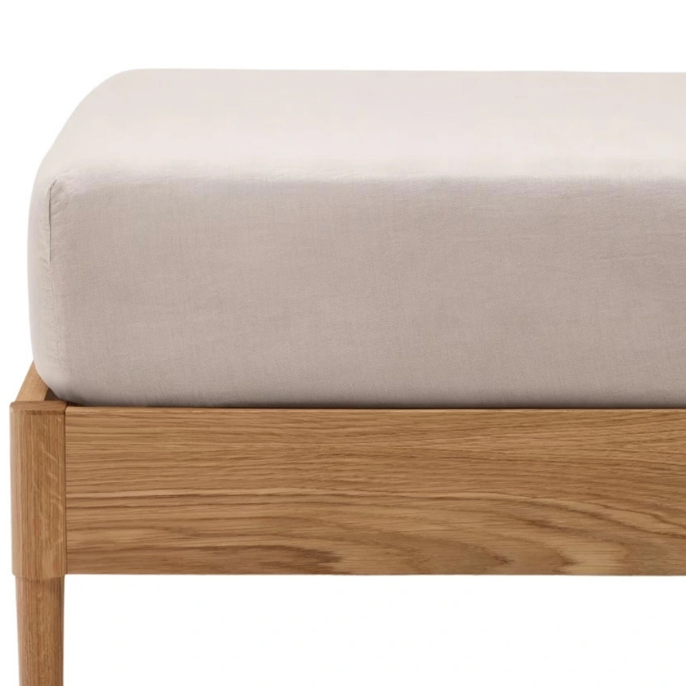 Kave Home Béžovošedé prostěradlo Simmel 160 x 200 cm