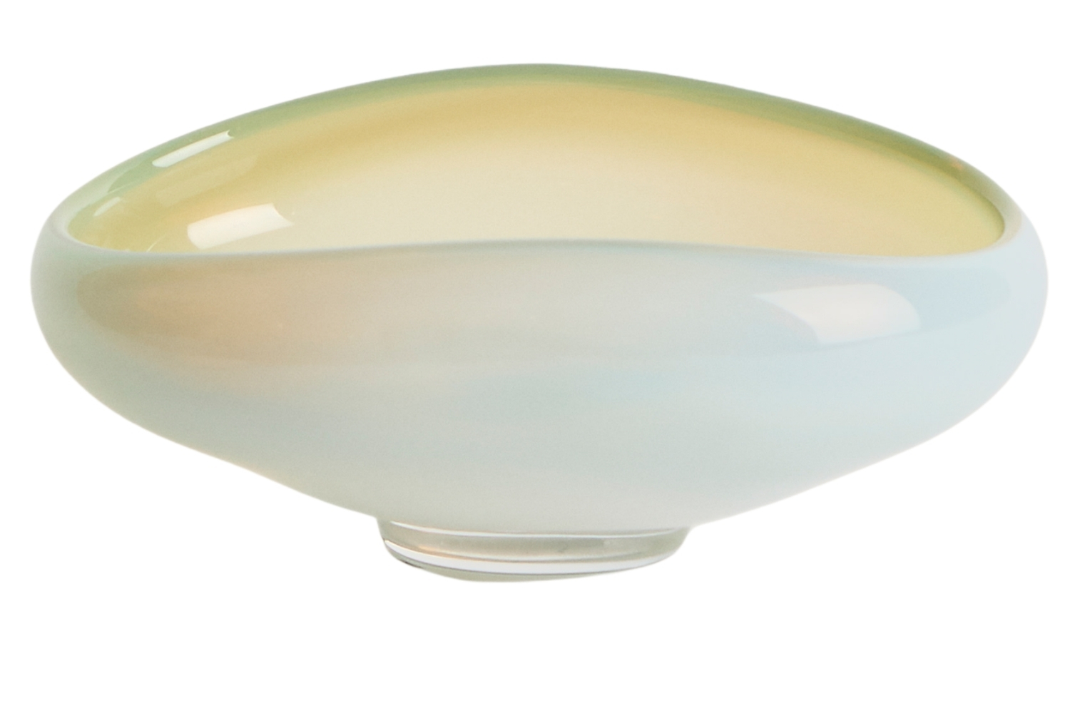 Kave Home Bílá skleněná mísa Nodila 19 x 16 cm