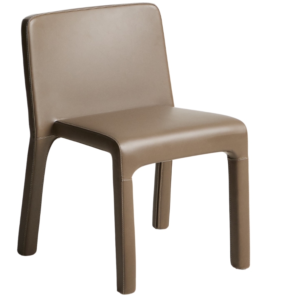 Kave Home Hnědá koženková jídelní židle Loria