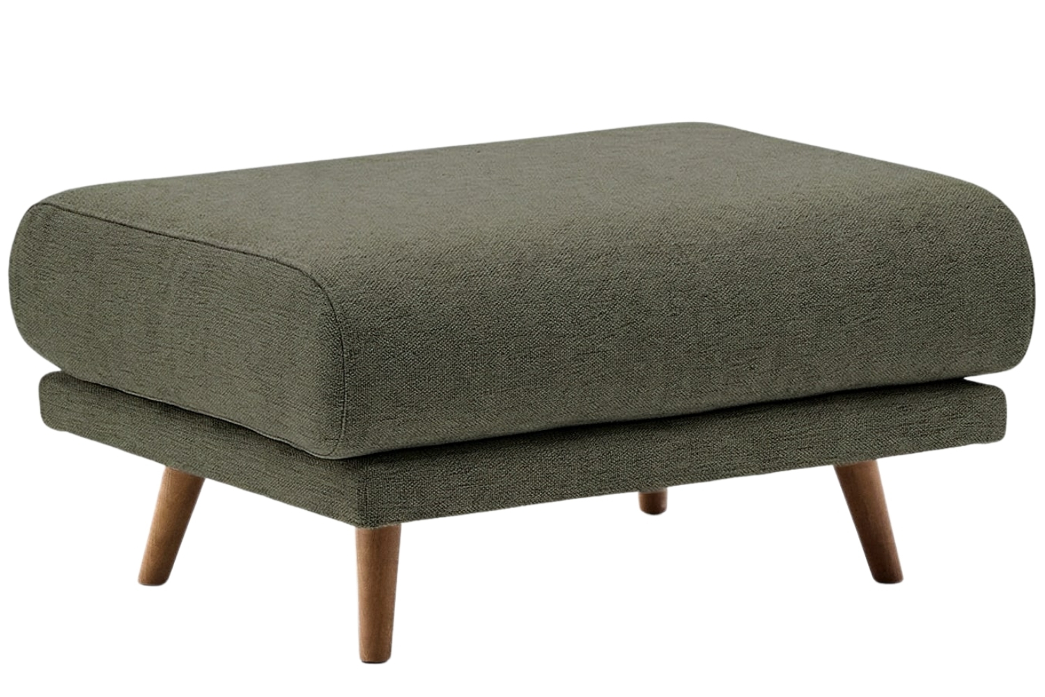 Kave Home Zelená podnožka Karin 90 x 70 cm s hnědou  podnoží