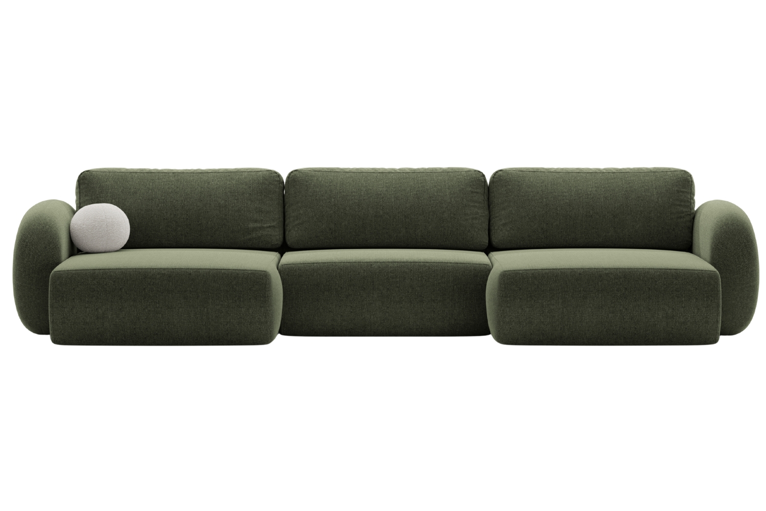 Maison Heritage Zelená rozkládací pohovka Kora 362 cm