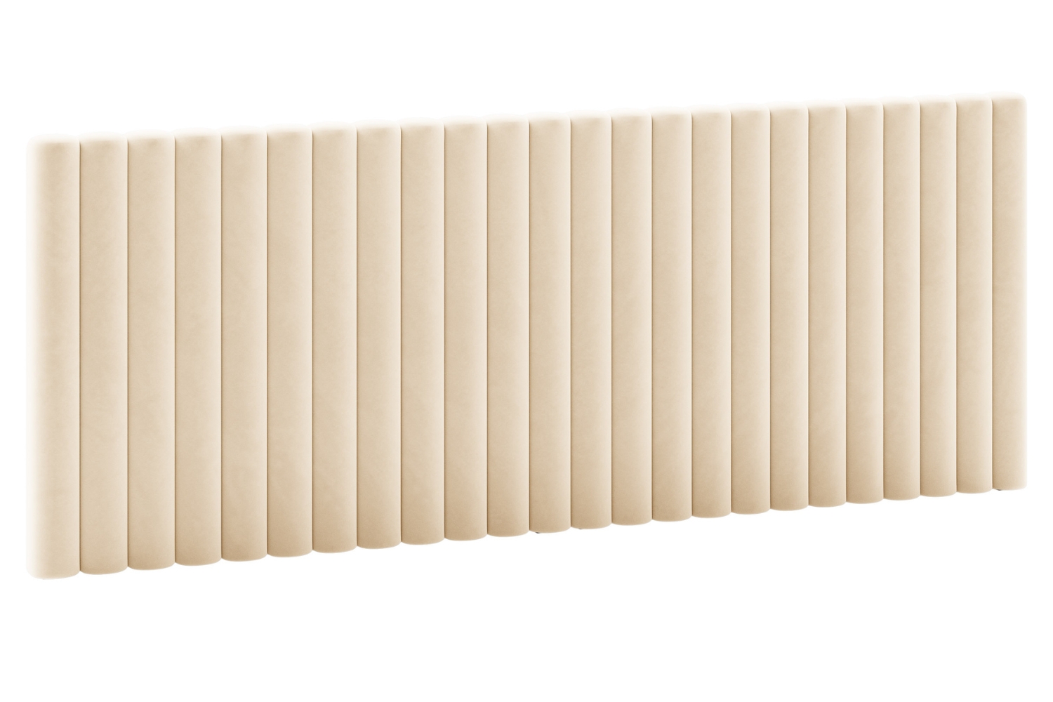 Micadoni Béžové sametové čelo k posteli Mistero 240 cm