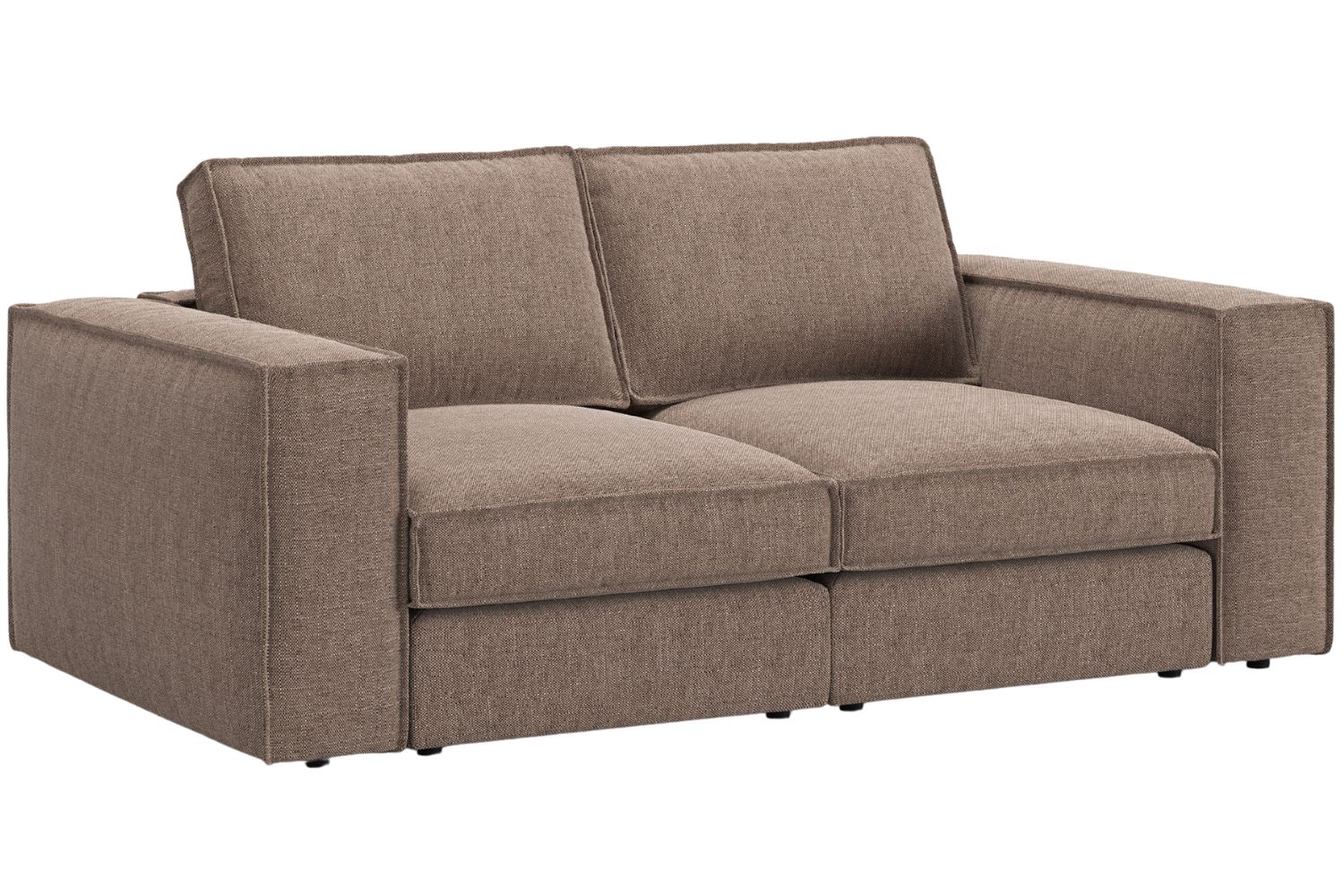 Micadoni Hnědá dvoumístná pohovka Pola 206 cm