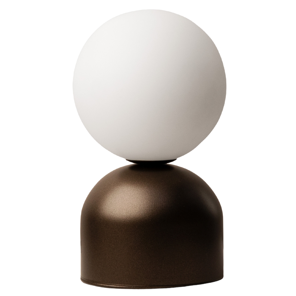 Micadoni Hnědá kovová stolní lampa Ely