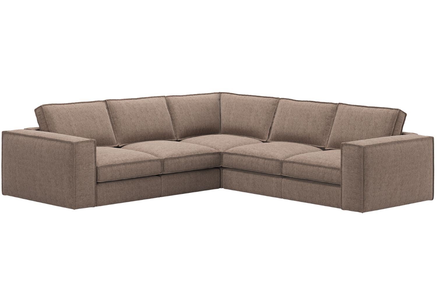 Micadoni Hnědá rohová pohovka Pola 284 cm