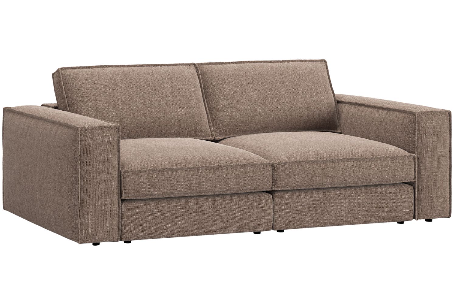 Micadoni Hnědá trojmístná pohovka Pola 236 cm