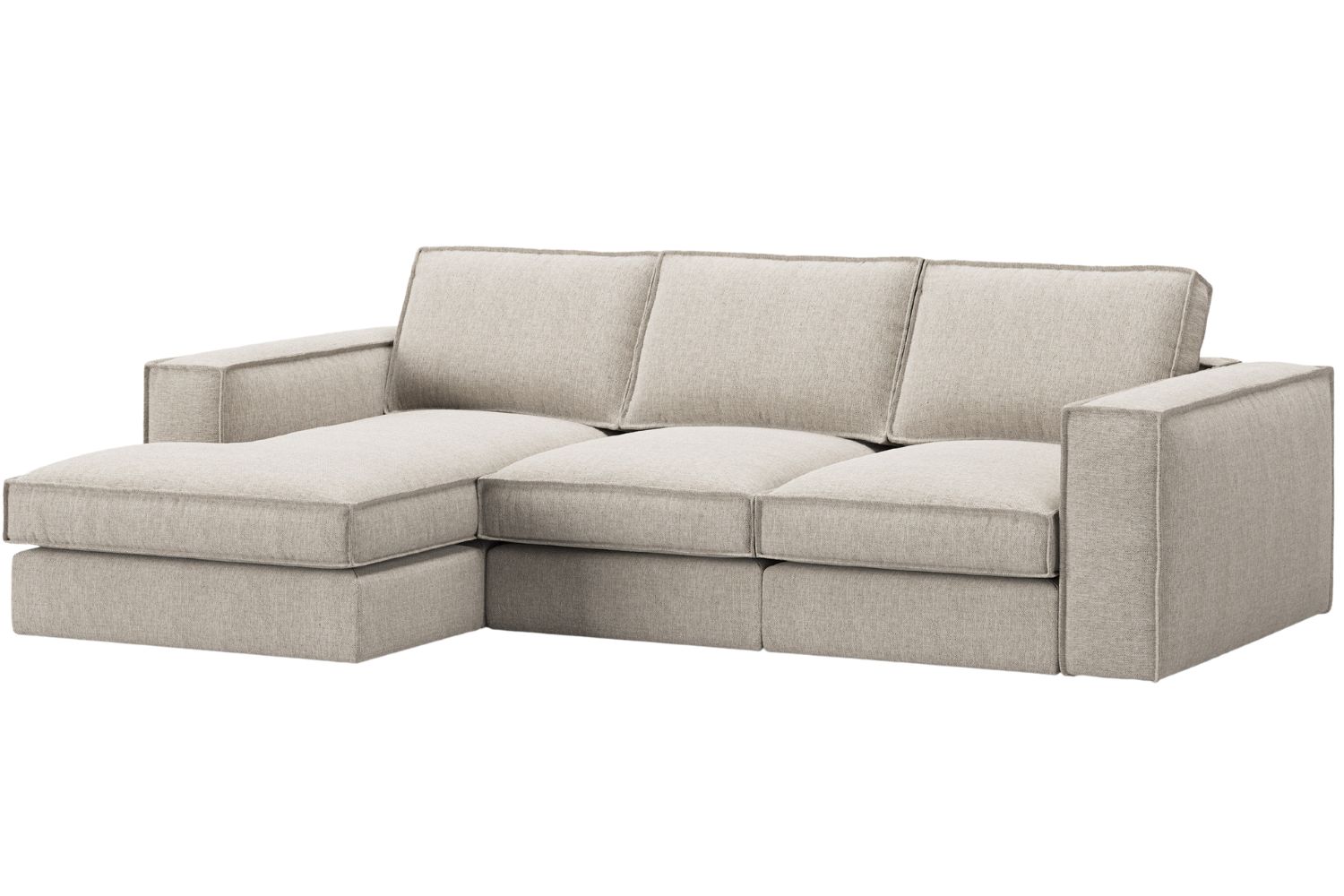 Micadoni Pískově hnědá rohová pohovka Pola 284 cm