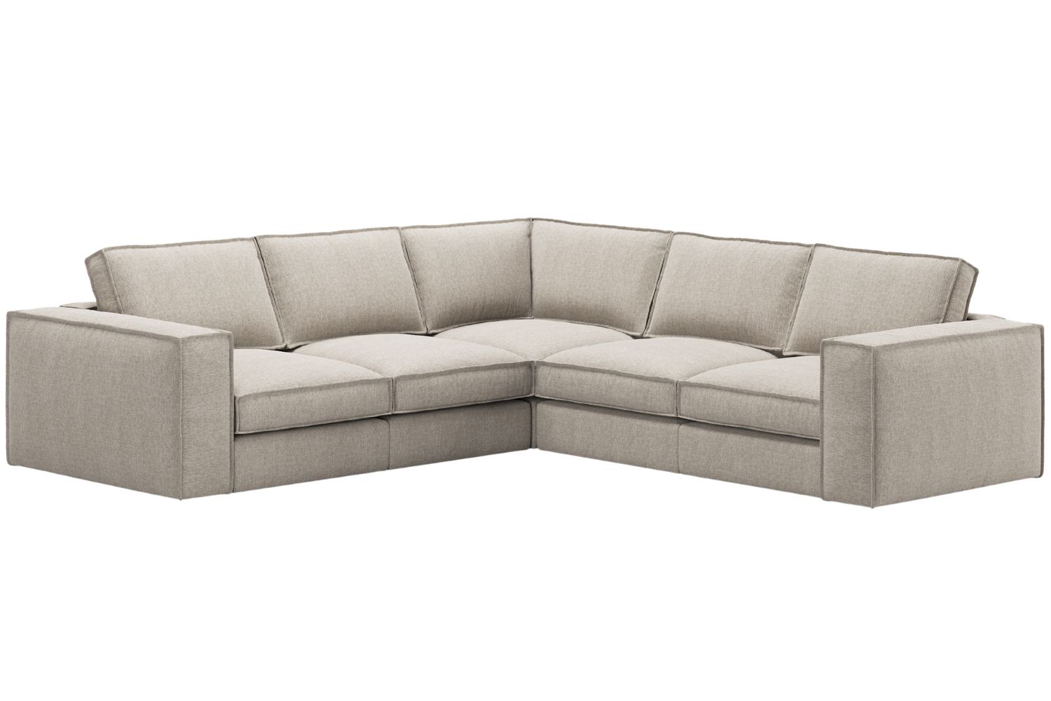 Micadoni Pískově hnědá rohová pohovka Pola 284 cm