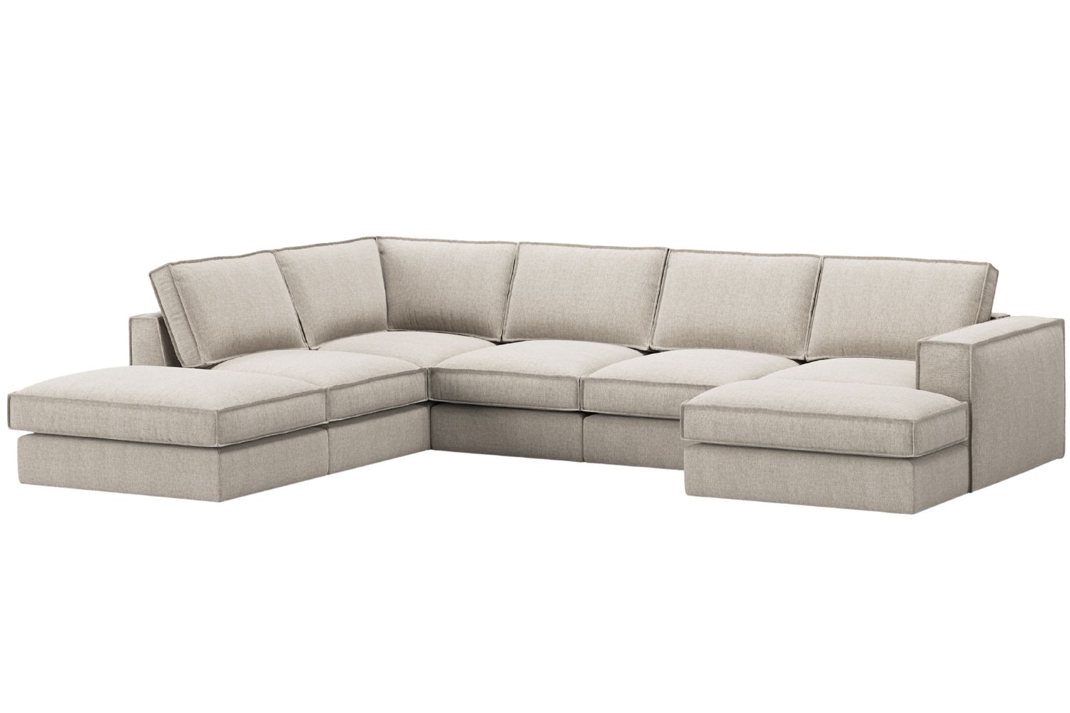 Micadoni Pískově hnědá rohová pohovka Pola 362 cm