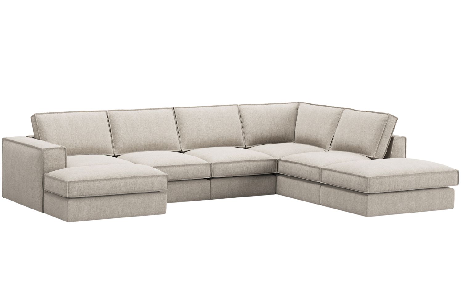 Micadoni Pískově hnědá rohová pohovka Pola 362 cm