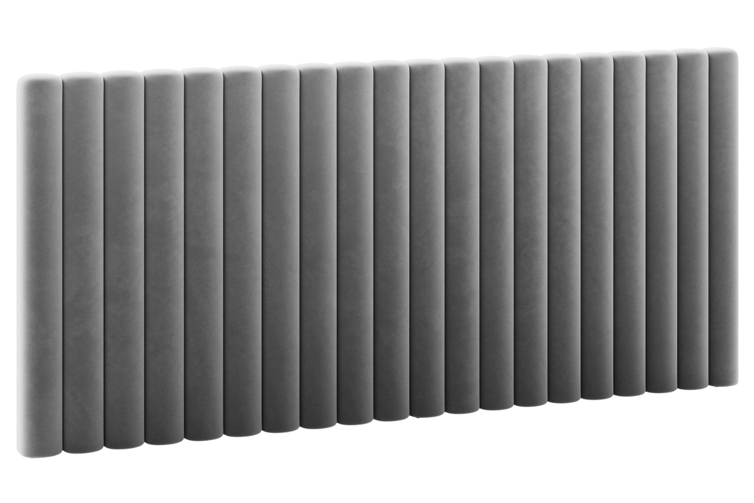 Micadoni Šedé sametové čelo k posteli Mistero 200 cm