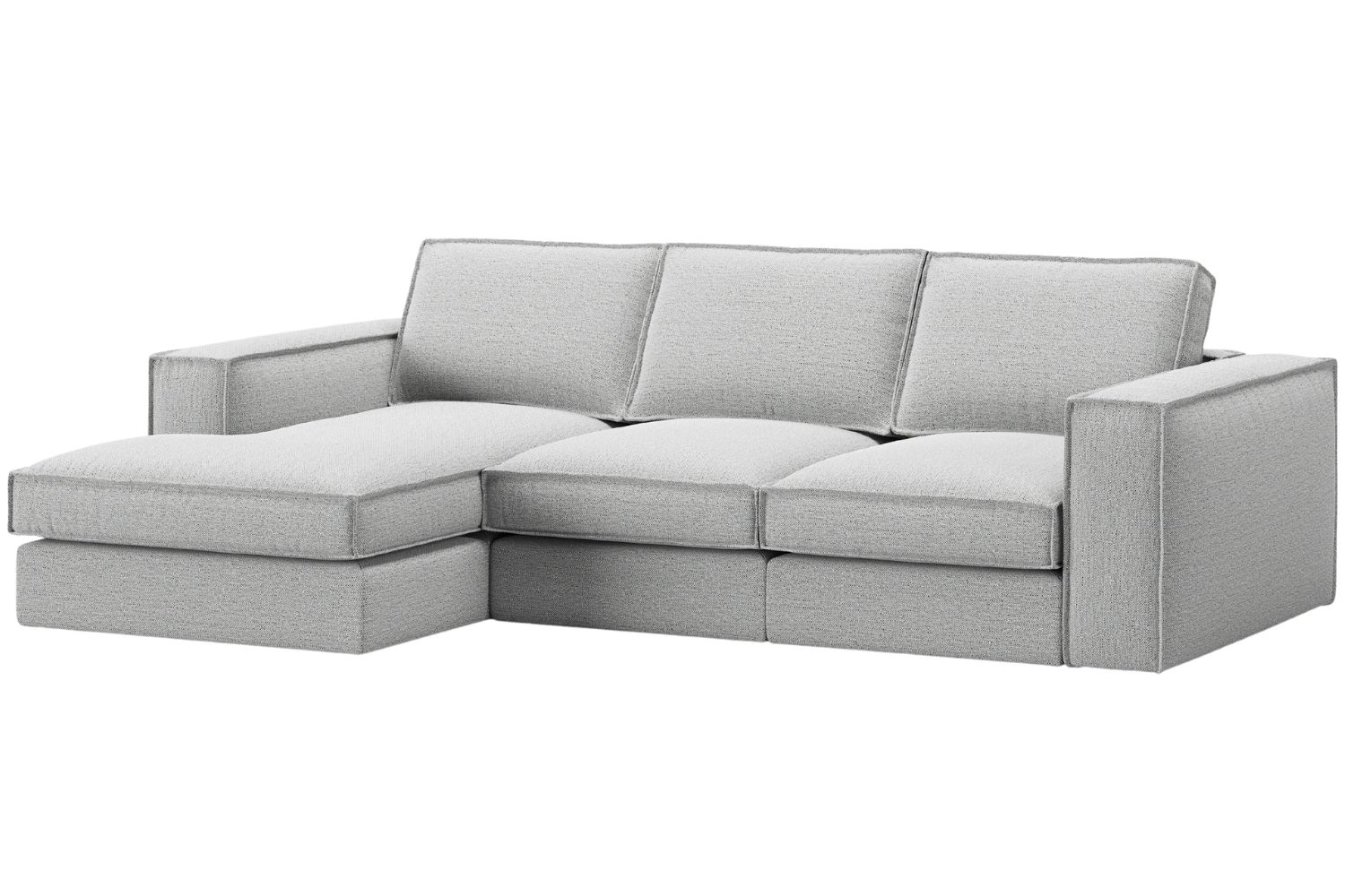 Micadoni Světle šedá rohová pohovka Pola 284 cm